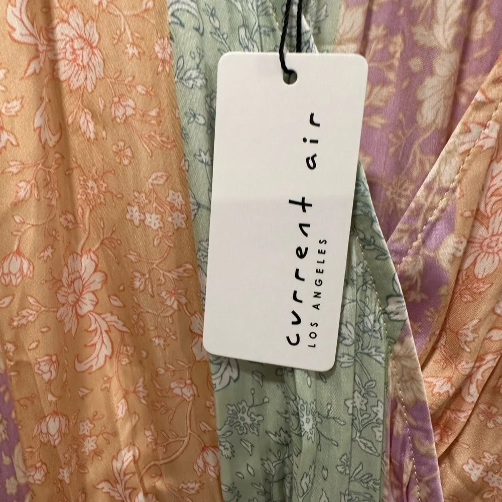NWT Anthropologie Current Air Pastel Ruffle Maxi Dress